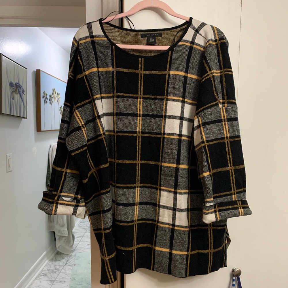 Plus Size Plaid Sweater
